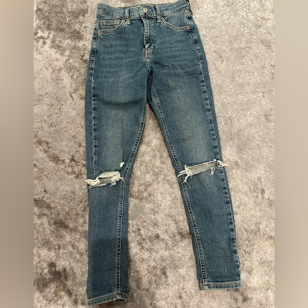 Topshop Jamie High Waist Ripped Skinny Jeans